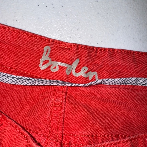 EUC Boden Red Orange Coral Straight Leg Skinny Jeans Size 12L 12 Long Tall - Picture 3 of 8